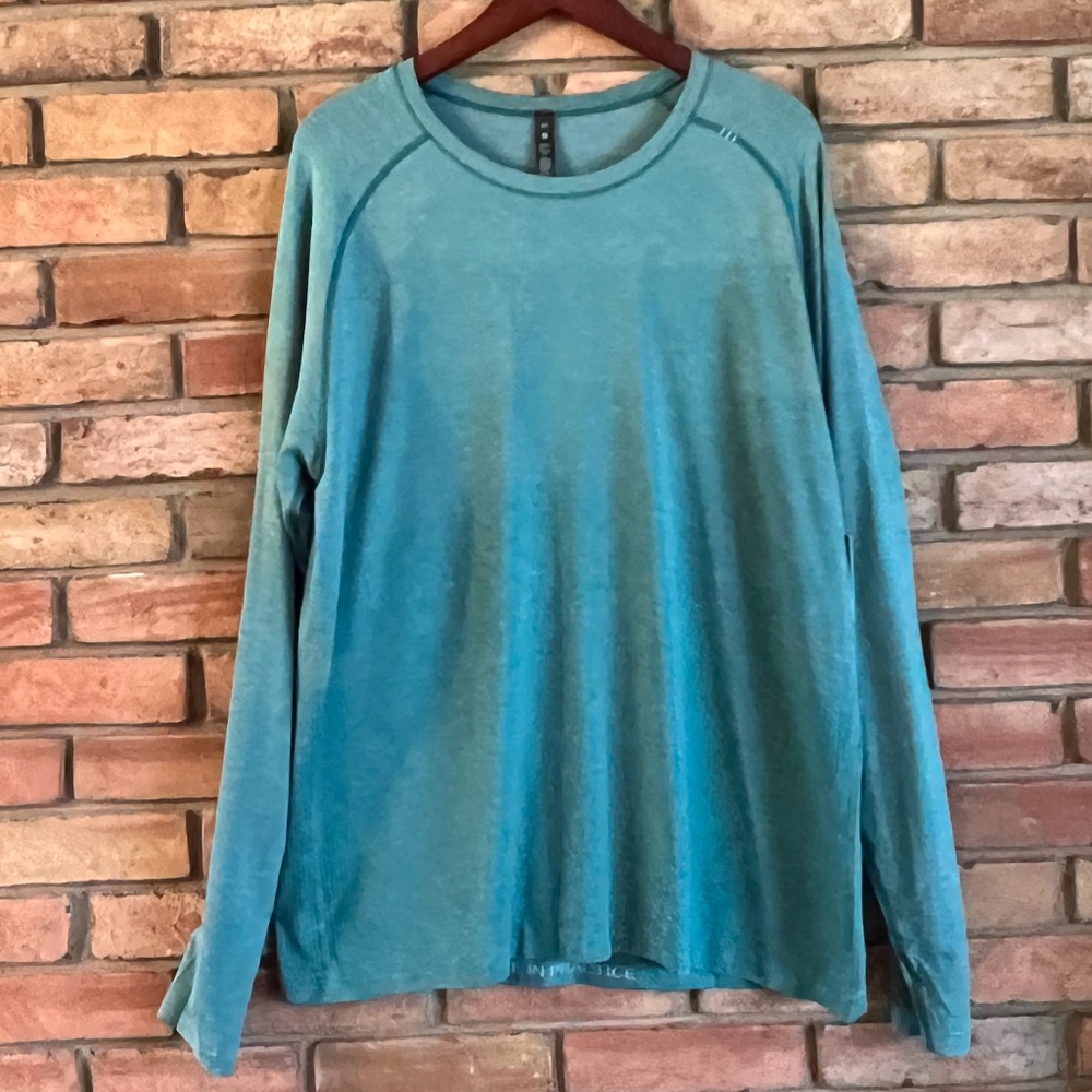 lululemon Metal Vent Tech Long Sleeve 2.0 Pullover in DELM/Teal Lagoon Size XXL